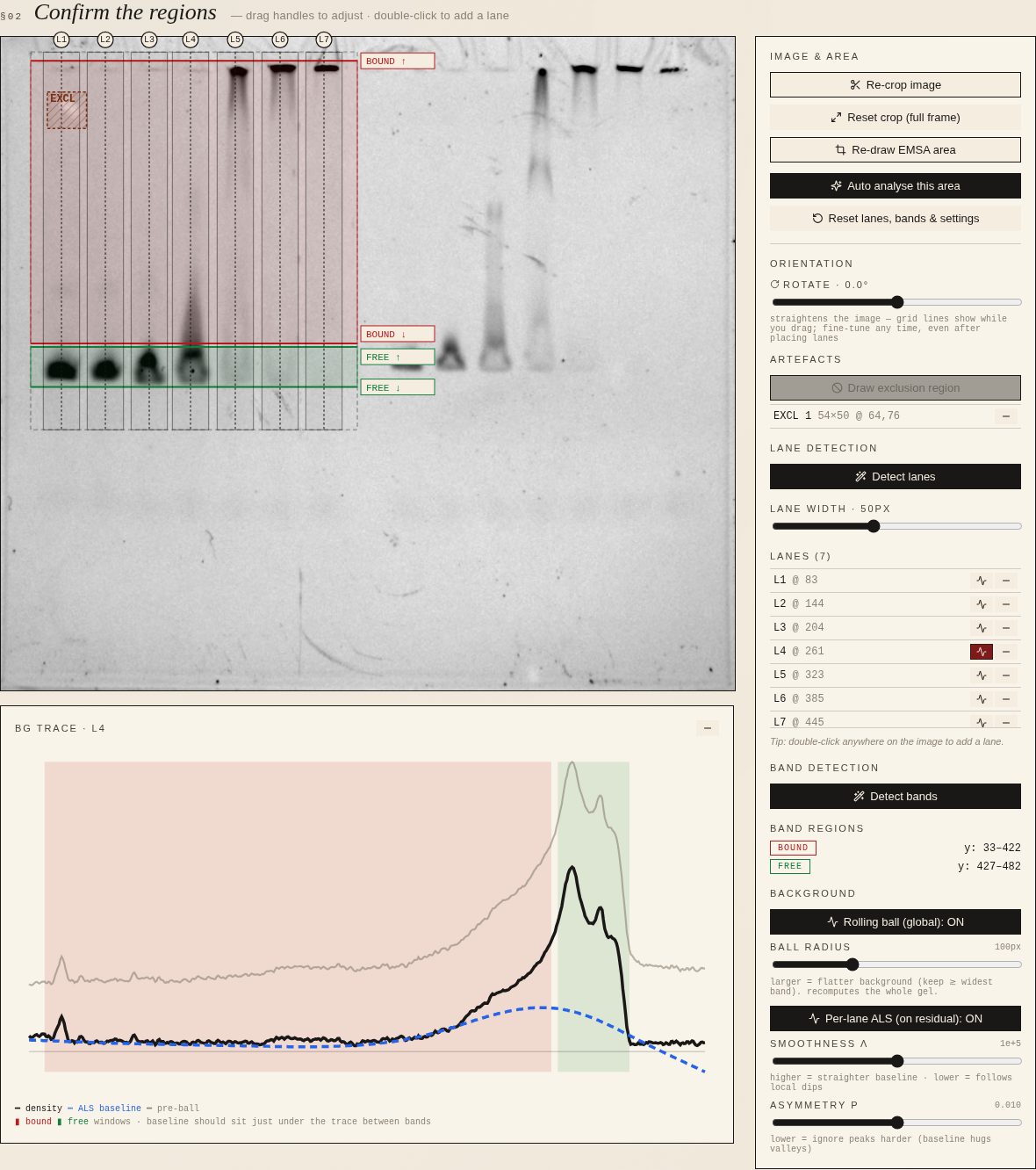 Background trace for L4 at the default λ = 1e5